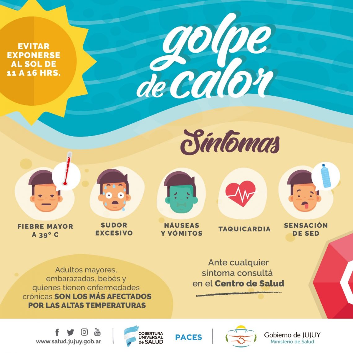 RECOMENDACIONES PARA EVITAR UN GOLPE DE CALOR